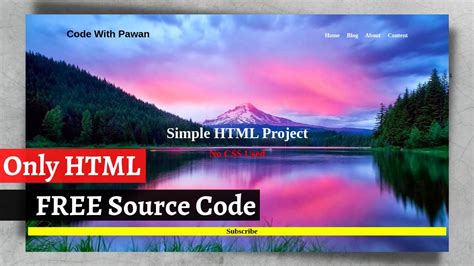 html web page examples with source code pdf
