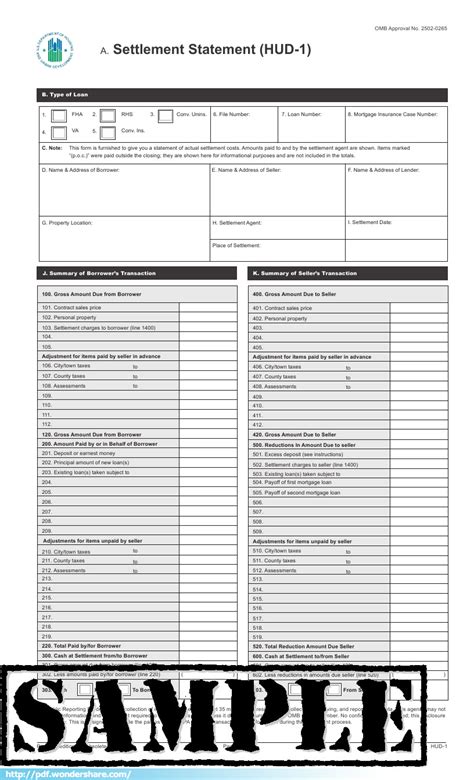 hud statement example pdf