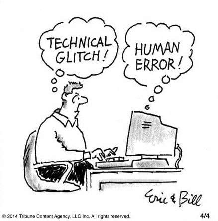 human error vs technical error