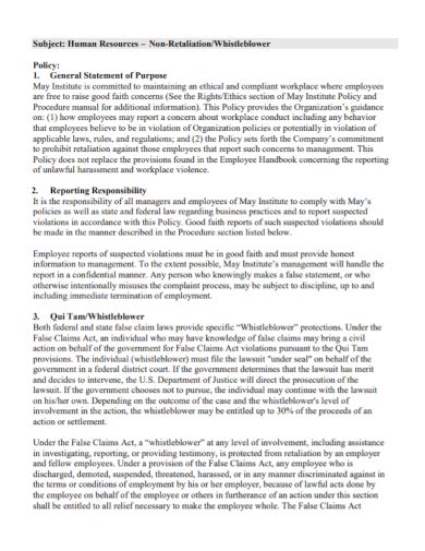 human resources purpose statement examples