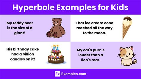 hyperbole examples for kids with answers