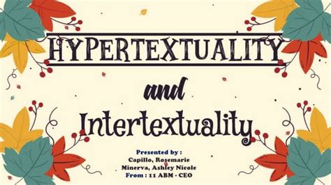 hypertext and intertext in reading and writing module