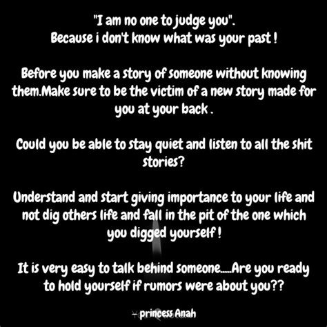 i am no one to judge meaning