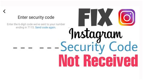 i can t receive my instagram security code