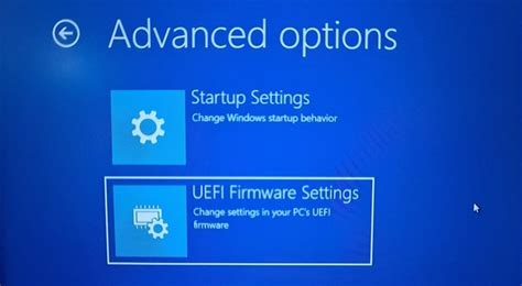 i don't see uefi firmware settings