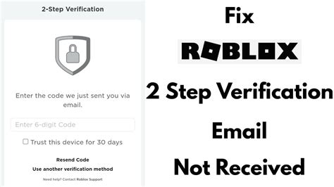 i lost my 2 step verification code roblox