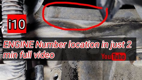 i10 engine number