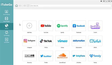 Tampilan aplikasi iTubeGo di desktop atau HP