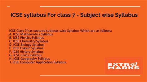 icse class 7 syllabus science