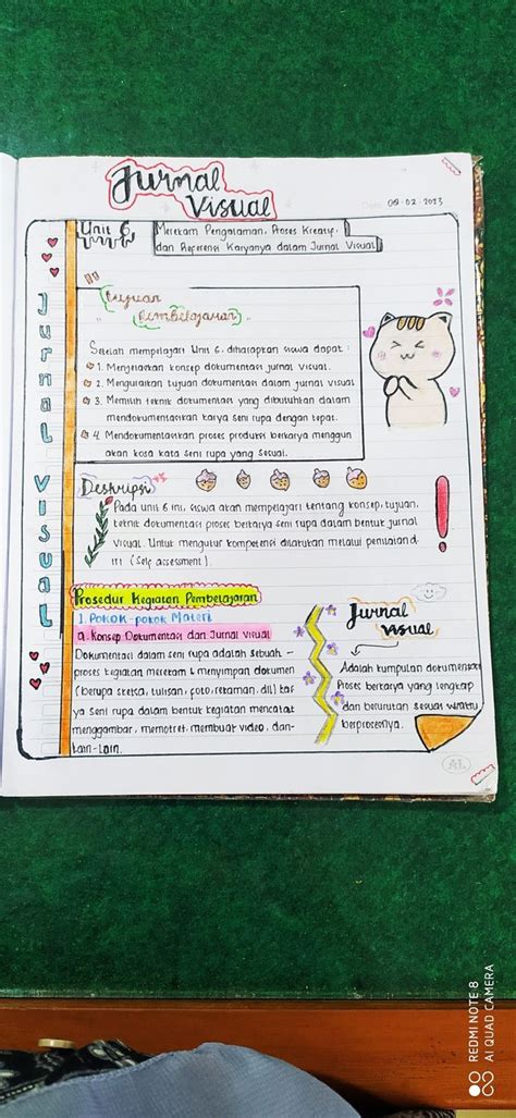ide halaman jurnal visual