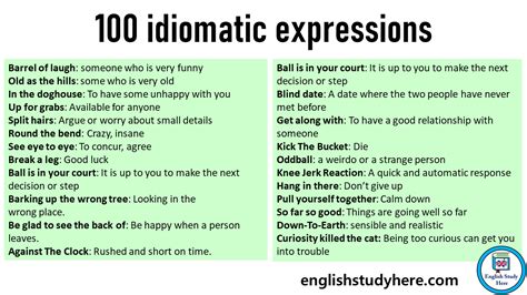 idioms expressions with meaning and examples