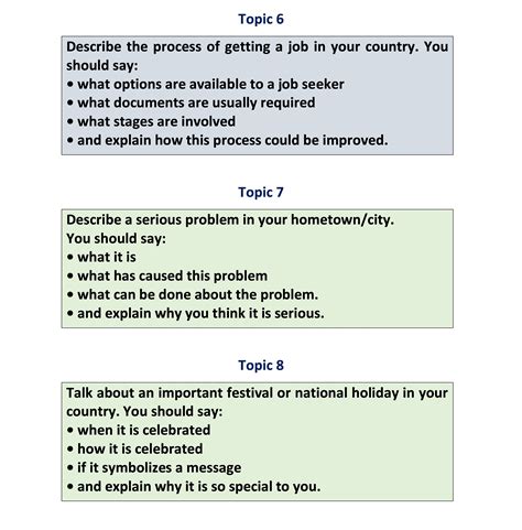 ielts general speaking topics with answers