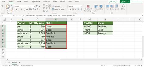 if and statement in excel with 3 conditions