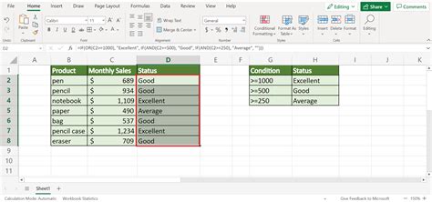 if formula in excel with 3 conditions