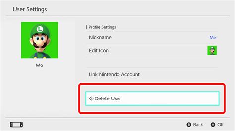 if i delete a user on switch
