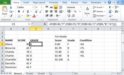 if statement in excel multiple sheets
