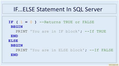 if statement in sql