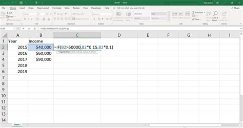 if then formula in excel with example