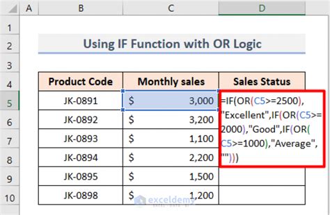 if then statement in excel with 3 conditions