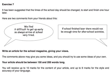 igcse article writing questions