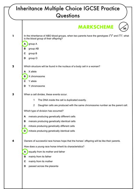 igcse biology multiple choice questions and answers pdf