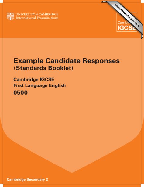 igcse english 0500 example candidate responses paper 1