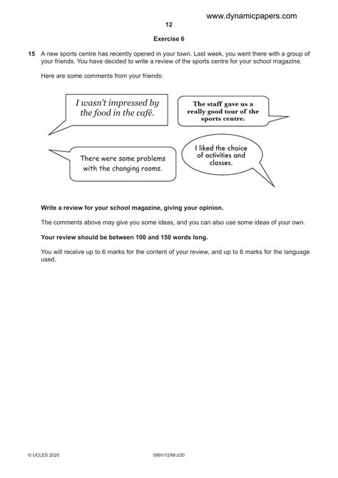 igcse writing topics second language