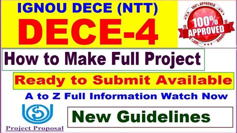 ignou dece 4 project guidelines