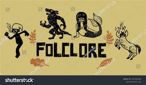 illustration of folklore characters