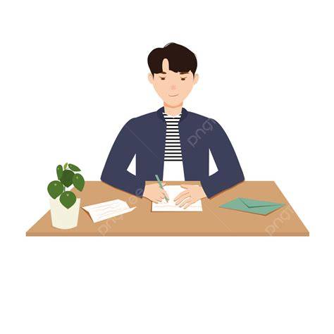 ilustrasi menulis surat