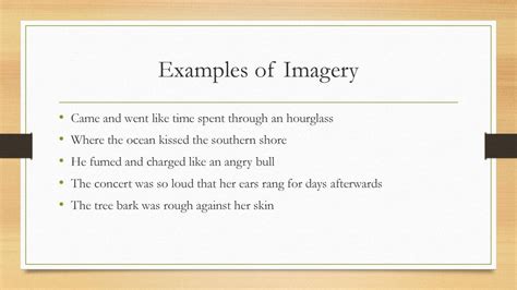 imagery example in english