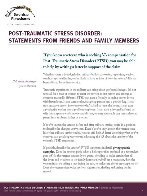 impact statement examples ptsd