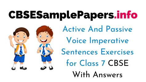imperative sentence voice change exercise with answers class 7