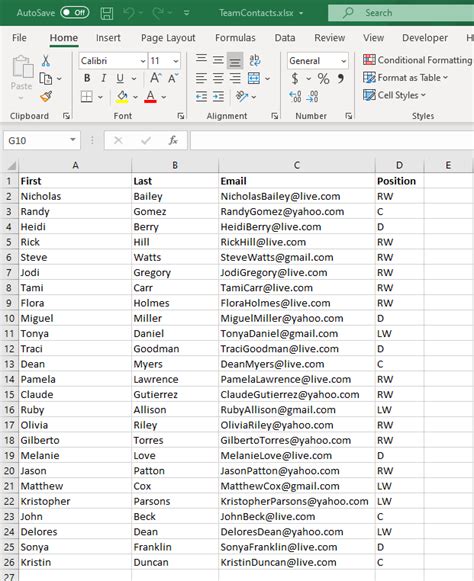 import contact list to outlook from excel