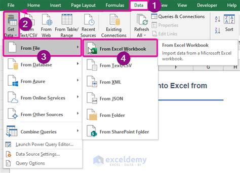 import data from excel to another excel file