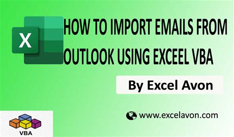 import emails from excel to outlook