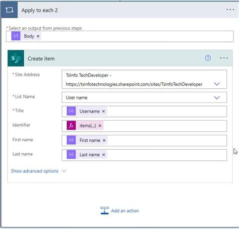 import excel into sharepoint list using power automate