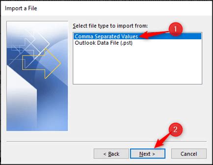 import excel list into outlook contact group