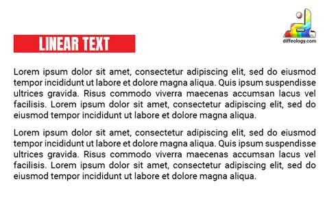 in text one what is the main difference between linear and nonlinear text