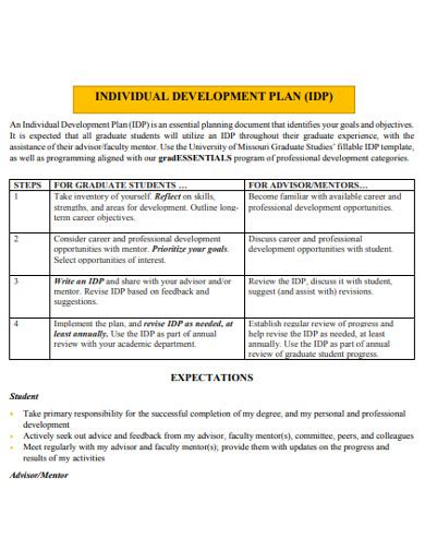 individual development plan example pdf