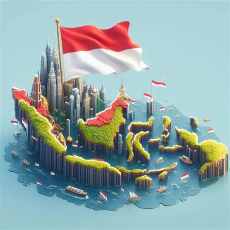 Ilustrasi peta Indonesia utuh