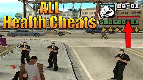 infinite health cheat code in san andreas