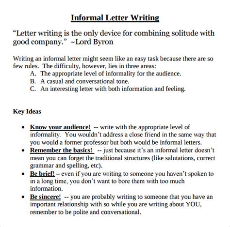 informal email writing examples pdf