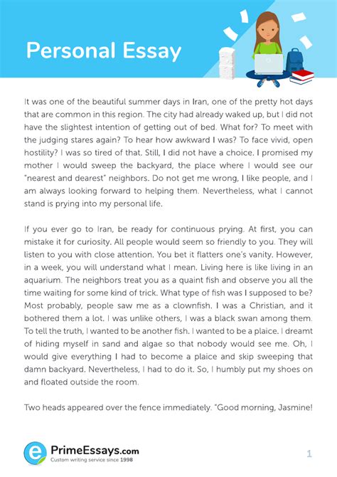 informal essay introduction example