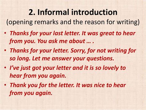informal introduction sample