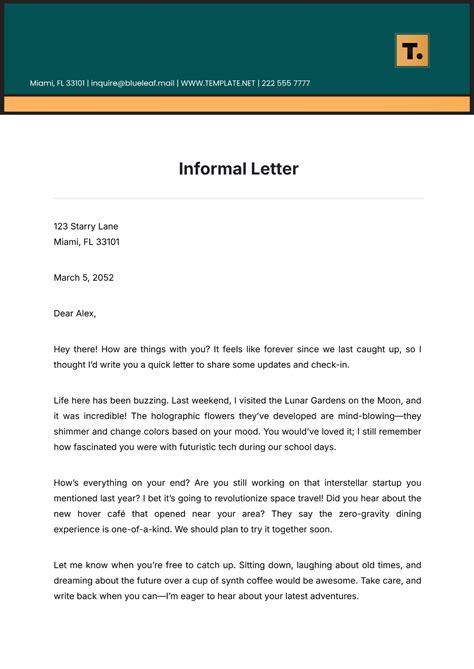 Contoh Surat Non Resmi