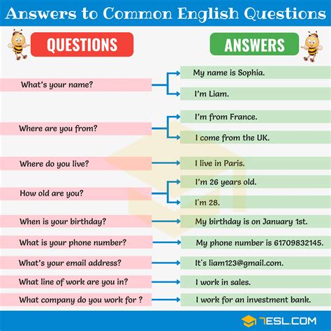 information questions and answers
