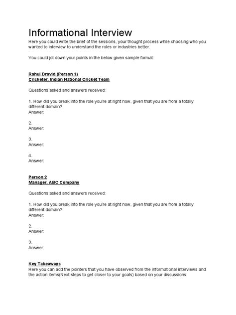 informational interview example pdf