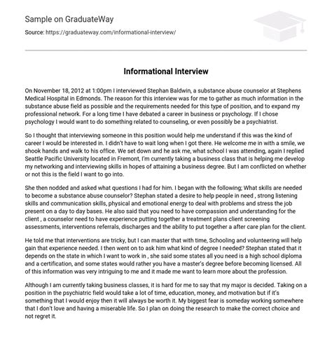 informational interview sample