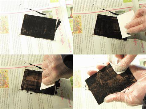 Inking drypoint plate
